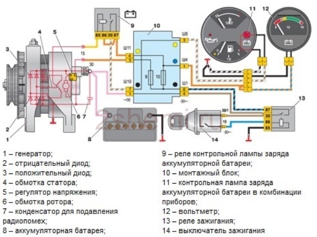 Схема фонарей заднего хода ваз 2107