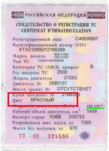 Коды красок ваз 2107